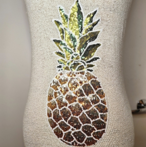 Stripe knit sequin pineapple top - Picture 5 of 9